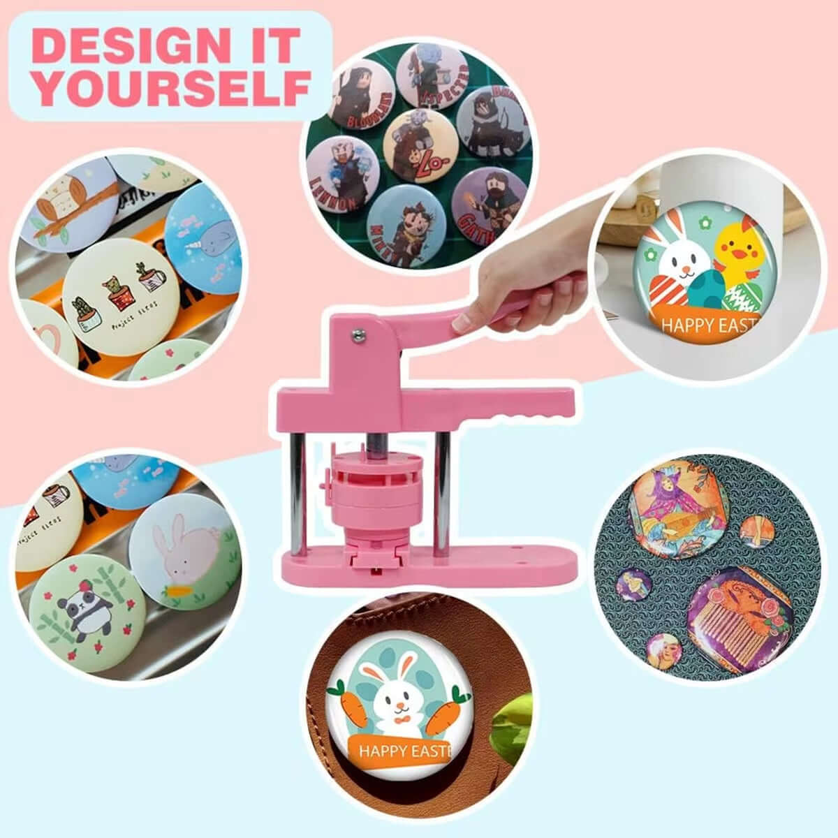 25/32/58MM Button Maker Mold, Interchangeable Die Mold Button Maker Mould Suitable, for Slide Button Maker Machine Maker Machine