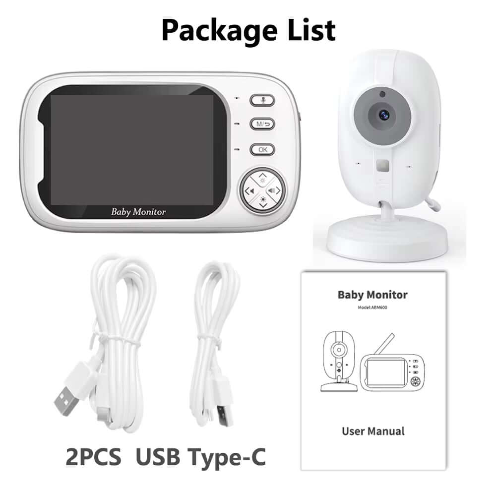 New 3.5 Inch Wireless Video Baby Monitor Night Vision Temperature Monitoring 2 Way Audio Talk Baby Nanny Security Camera