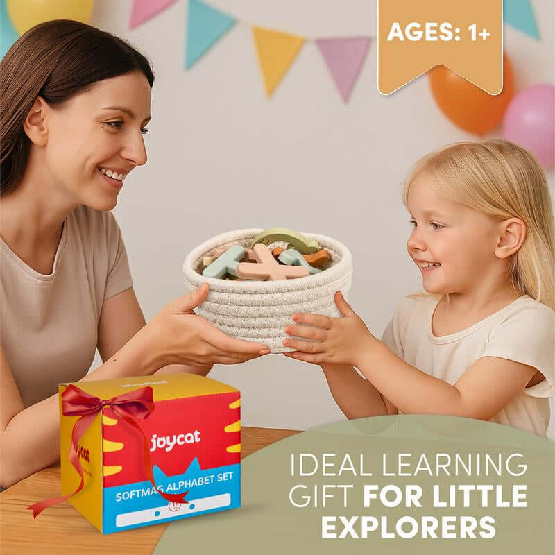 Joycat Silicone Alphabet Magnetic Letters, 26 Uppercase ABC Fridge Magnets for Kids, Learning Refrigerator Toys Set, Preschool Birthday Gifts for Kids