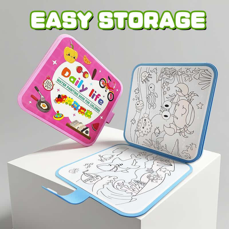 Water Coloring and Painting Doodle Books for Kids, Paint with Water Activity Books, Travel Toys for Kids Watercolor Painting Art Supplies Educational