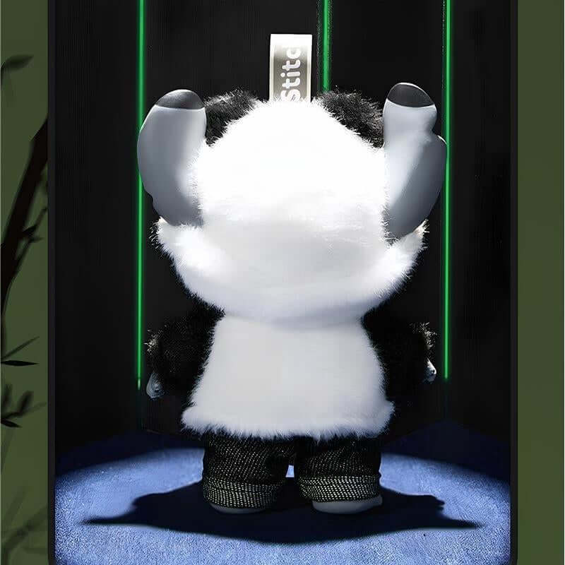Disney Stitch Genz Street Style Series – Hang Card Edition Panda Vinyl-Plush Doll | Cool & Cute Collectible, Perfect Gift for Her & Stitch Fans