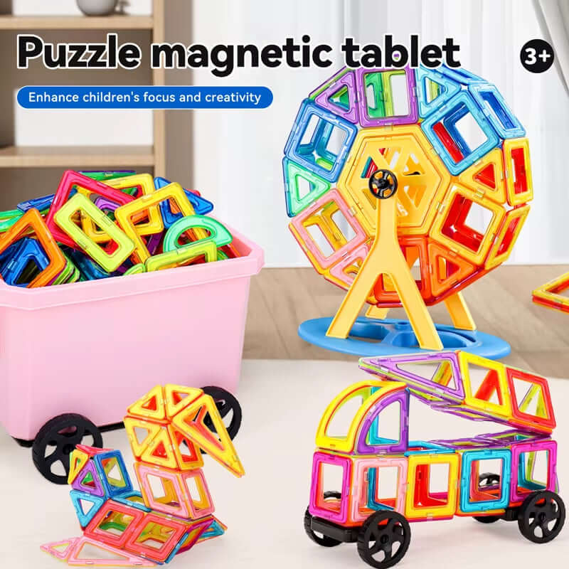 30-168Pcs Magnetic Blocks Magnetic Designer Construction Set Educational Building Blocks Magnet Toys for Children Gifts