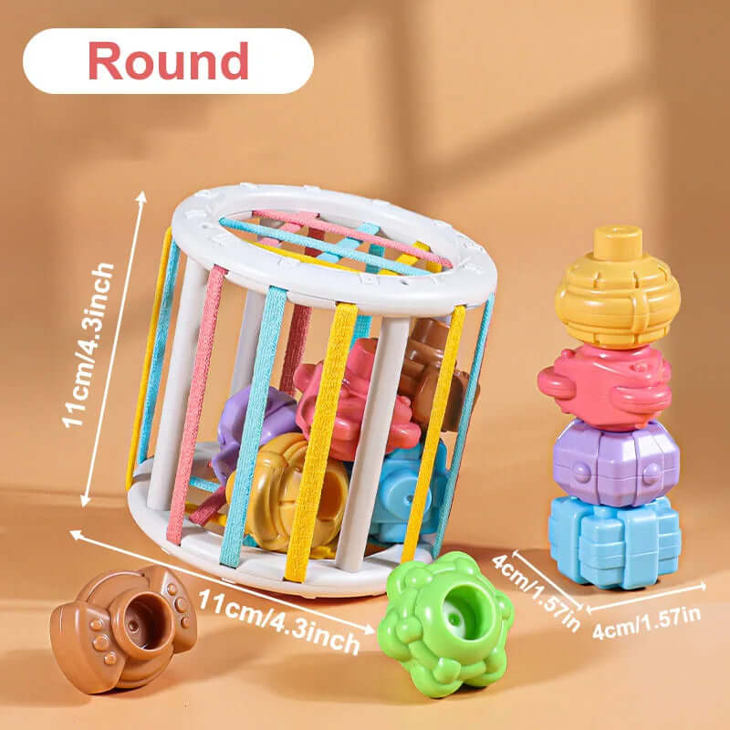 Montessori Baby Toys Stack Pull Blocks Games 0-12 Months Color Shade Sensory Development Learning Educational Toys Babies Infant