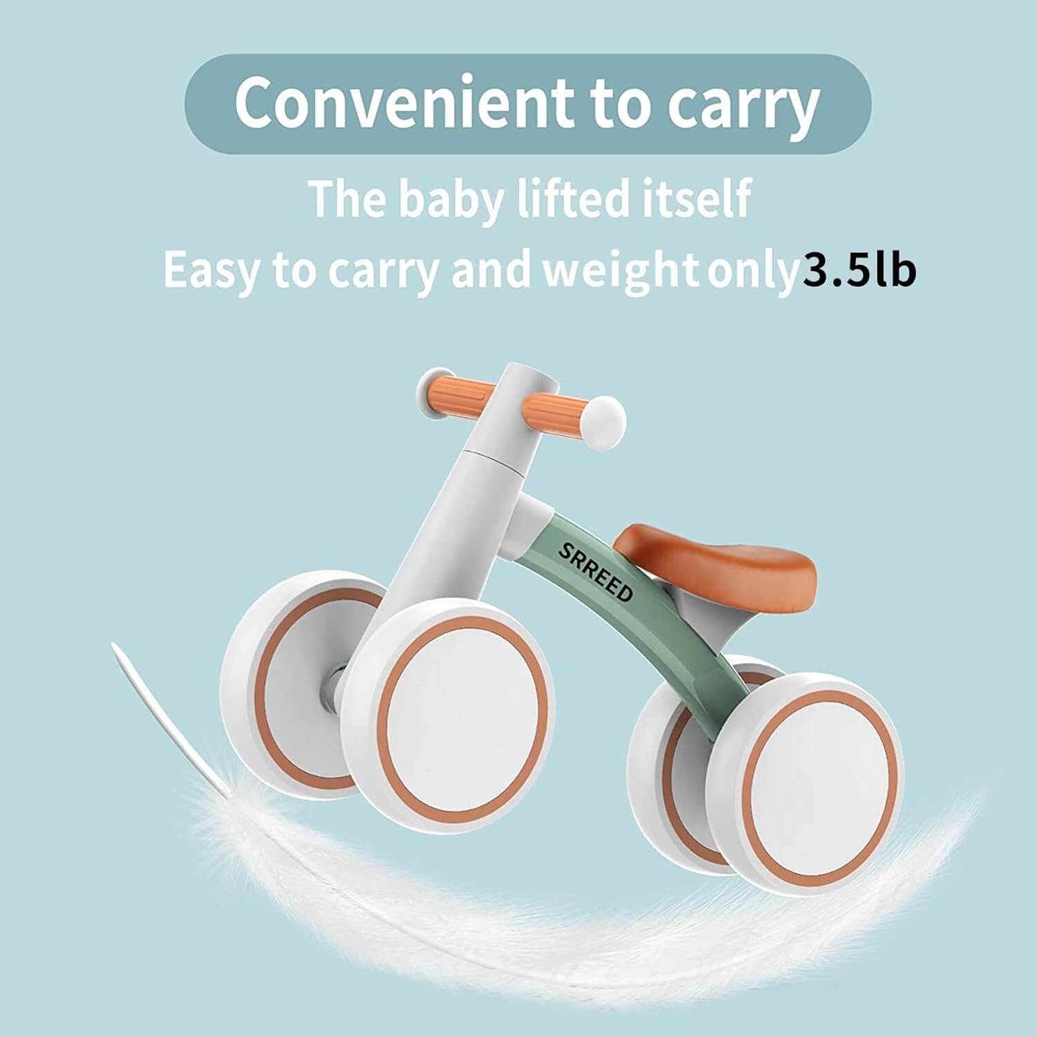 Toddler Balance Bike for Ages 12-24 Months - Four-Wheeled First Bike for Boys and Girls, Ideal First Birthday Gift