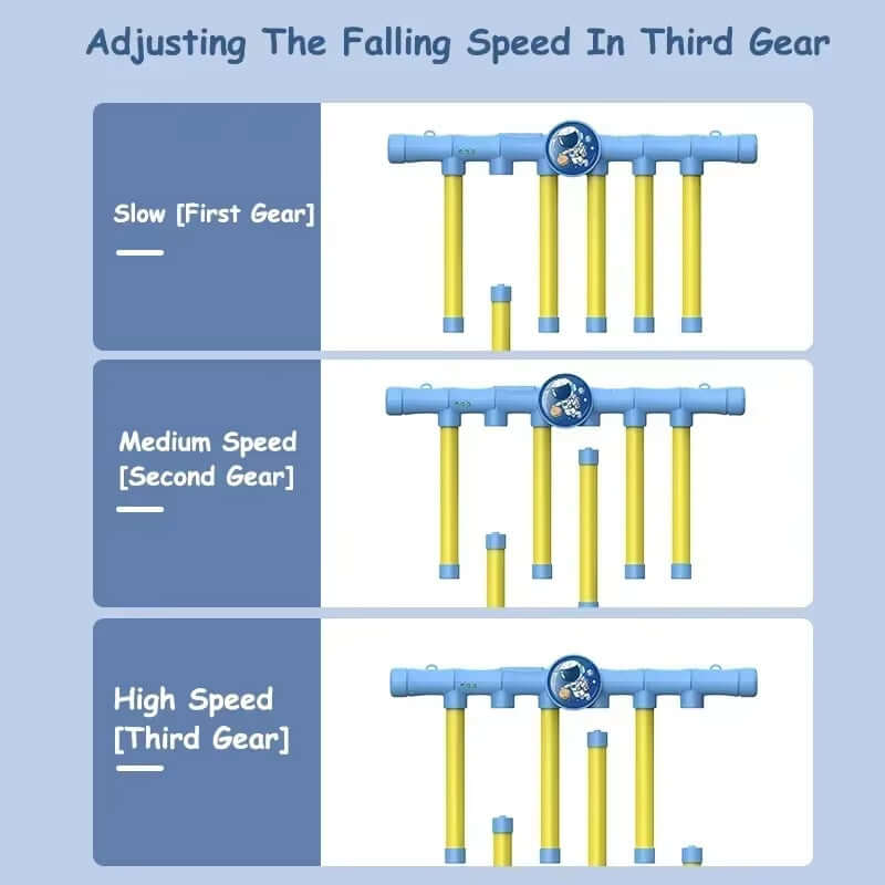 Fun Challenge Falling Sticks Toy, Stick Catcher Machine Training Reaction Ability Early Educational Family Party Toy Sports Game