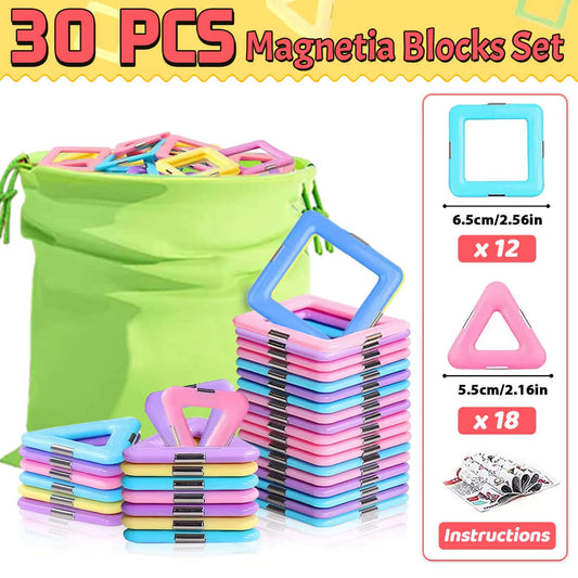 Magnetic Building Blocks Set - STEM Educational Construction Toys for Kids, Promoting Creativity and Imagination