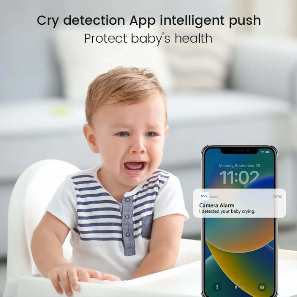 4MP Wifi Indoor High-Definition Crying Detection Video Baby Monitor Full-Color Night Vision 360 Degree Rotating Network Camera