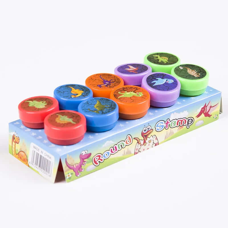 10Pcs Assorted Stamps for Kids Self-Ink Stamps Children Toy Stamps Smiley Face Seal Scrapbooking DIY Painting Photo Album Decor