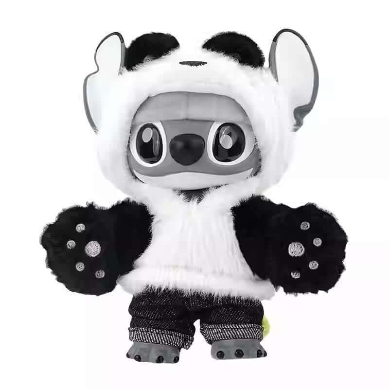 Disney Stitch Genz Street Style Series – Hang Card Edition Panda Vinyl-Plush Doll | Cool & Cute Collectible, Perfect Gift for Her & Stitch Fans