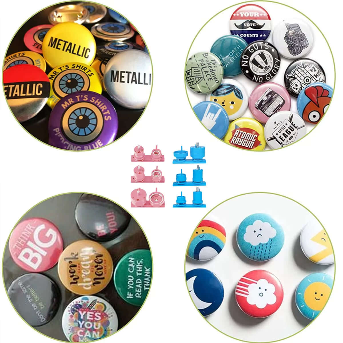 25/32/58MM Button Maker Mold, Interchangeable Die Mold Button Maker Mould Suitable, for Slide Button Maker Machine Maker Machine